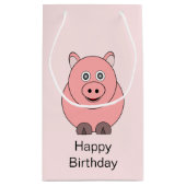 Varkensontwerp gepersonaliseerd klein cadeauzakje (Achterkant)