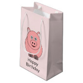 Varkensontwerp gepersonaliseerd klein cadeauzakje (Achterkant Gekanteld)