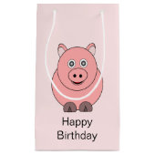 Varkensontwerp gepersonaliseerd klein cadeauzakje (Voorkant)
