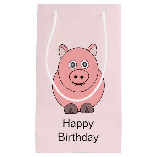 Varkensontwerp gepersonaliseerd klein cadeauzakje (Voorkant)