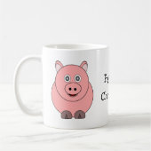 Varkensontwerp gepersonaliseerd koffiemok (Links)