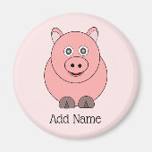 Varkensontwerp gepersonaliseerd magneet (Voorkant)