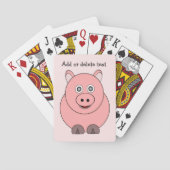 Varkensontwerp gepersonaliseerd pokerkaarten (Achterkant)
