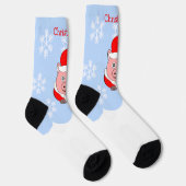 Varkensontwerp Kerstmis Sokken (Rechts)