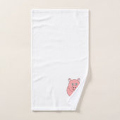 Varkensontwerp met monogram bad handdoek (Handdoek)