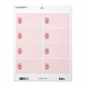 Varkensontwerp Verzending Etiket (Full Sheet)