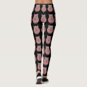 Varkensontwerp zwart leggings (Achterkant)