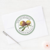 Varkenspaar met figuren Illustratie Classi Ronde Sticker (Envelop)