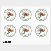 Varkenspaar met figuren Illustratie Classi Ronde Sticker (Vel)