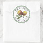 Varkenspaar met figuren Illustratie Classi Ronde Sticker (Tas)