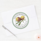 Varkenspaar met  figuren Illustratie Classi Ronde Sticker (Envelop)