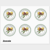 Varkenspaar met  figuren Illustratie Classi Ronde Sticker (Vel)