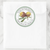 Varkenspaar met  figuren Illustratie Classi Ronde Sticker (Tas)