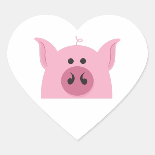 Varkenspaat Hart Sticker (Voorkant)