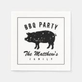  varkenspapier servetten voor familie BBQ party (Voorkant)