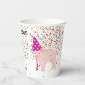 Varkenspartner - Dieren bij geboorte Papieren Bekers (Achterkant)