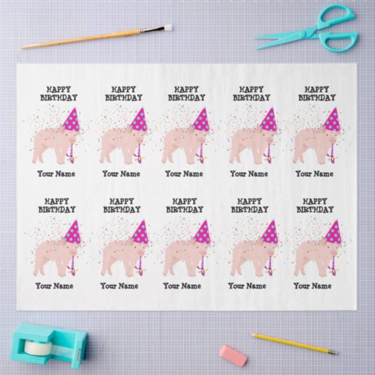 Varkenspartner - Dieren bij geboorte Tissuepapier (Craft)