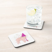 Varkenspartner - Dieren met een partij Bier Onderzetter (Rechterzijde)