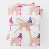 Varkenspartner - Dieren met een partij Inpakpapier Vel (In situ)