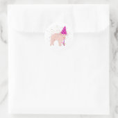 Varkenspartner - Dieren met een partij Ronde Sticker (Tas)