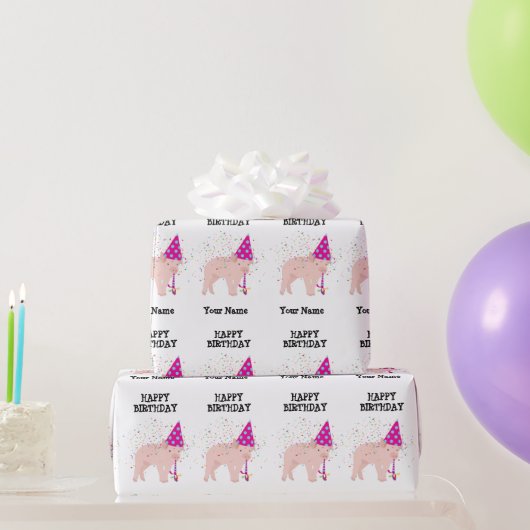 Varkenspartner - Dieren op geboortedag Cadeaupapier (Feestgeschenken)