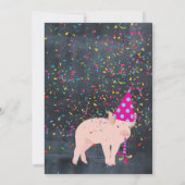 Varkenspartner - Dierenfeest Jongen Girl Kaart (Achterkant)