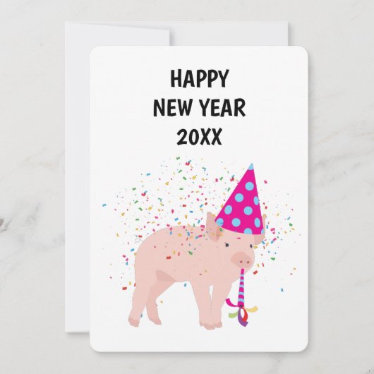 Varkenspartner - Dierenfeestdag - Nieuwe jaarkaart Feestdagenkaart (Voorkant)