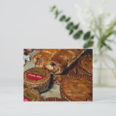 Varkenspasta's en rollen voor worst briefkaart (Staand voorkant)