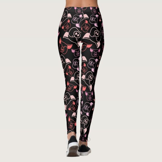 Varkenspatroon Leggings (Achterkant)