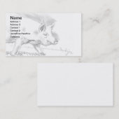 Varkenspennen Tekenschets Farmer Visitekaartje (Voorkant / Achterkant)