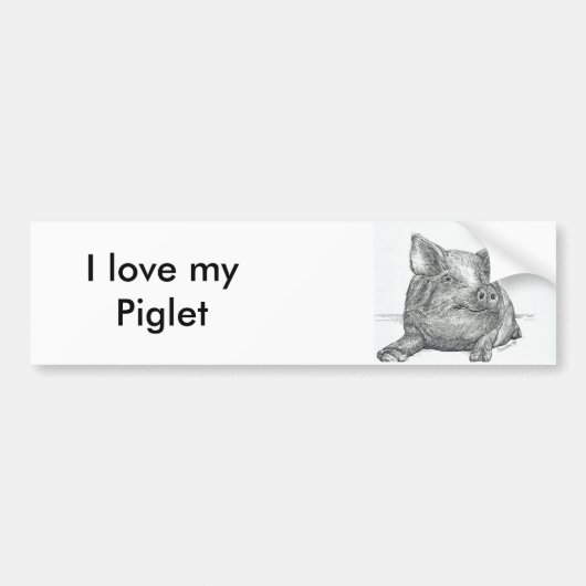 Varkenspiglet Bumpersticker (Voorkant)