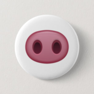 Varkenspijn Nose - Emoji Ronde Button 5,7 Cm