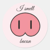 Varkenspijn Ronde Sticker (Voorkant)