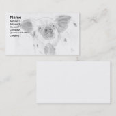 Varkenspotlood Tekenschets Farmer Visitekaartje (Voorkant / Achterkant)