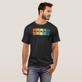 Varkensretro Sunset Farming Farmer T-shirt (Voorkant volledig)