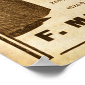  Varkensroggen Whiskey Ad vanaf 1899 Poster (Hoek)