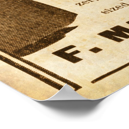  Varkensroggen Whiskey Ad vanaf 1899 Poster (Hoek)