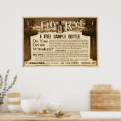  Varkensroggen Whiskey Ad vanaf 1899 Poster (Keuken)