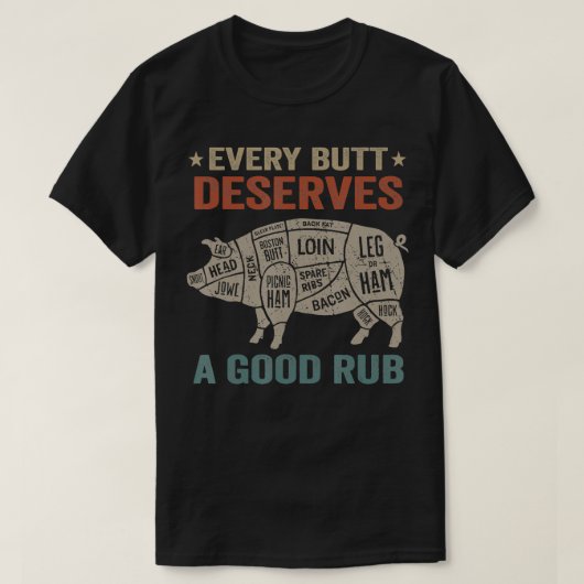 Varkensrookfeest BBQ grappig T-shirt (Design voorkant)