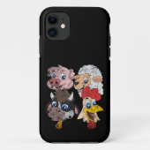 Varkensschaap Koe Kip Kinder Peuters Grappig Boerd Case-Mate iPhone Case (Achterkant)