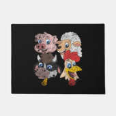 Varkensschaap Koe Kip Kinder Peuters Grappig Boerd Deurmat (Voorkant)