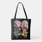 Varkensschaap Koe Kip Kinder Peuters Grappig Boerd Tote Bag (Achterkant)