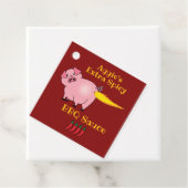 Varkensscheten Vuur Spicy BBQ-saus Bedankjes Labels (In situ)