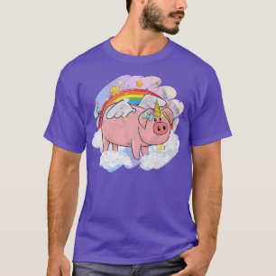 Varkensshirts voor vrouwen Varkensroze roze P T-shirt