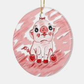 Varkenssieraad, leuk cadeauversiering voor varkens keramisch ornament (Links)