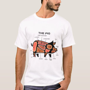 Varkensslachterdiagram T-shirt