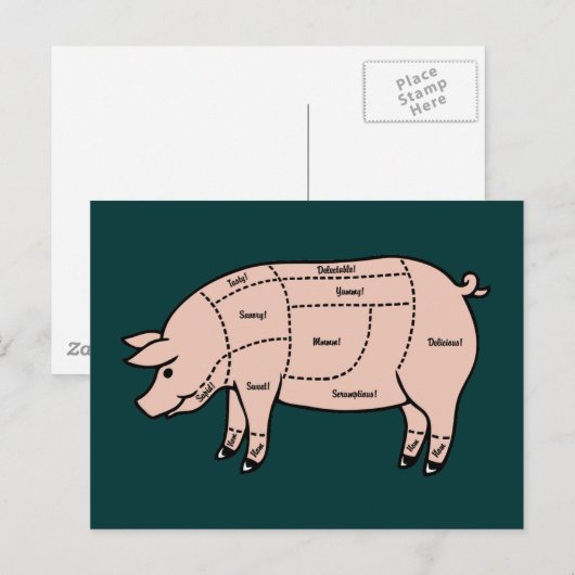 Varkenssnijden Briefkaart (Voorkant / Achterkant)
