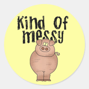 Varkenssoort van Messy TShirts en Gifts Ronde Sticker