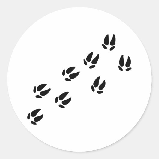 Varkensspoor Ronde Sticker (Voorkant)