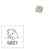 Varkensspuit 2 rubberstempel (Gestempeld)